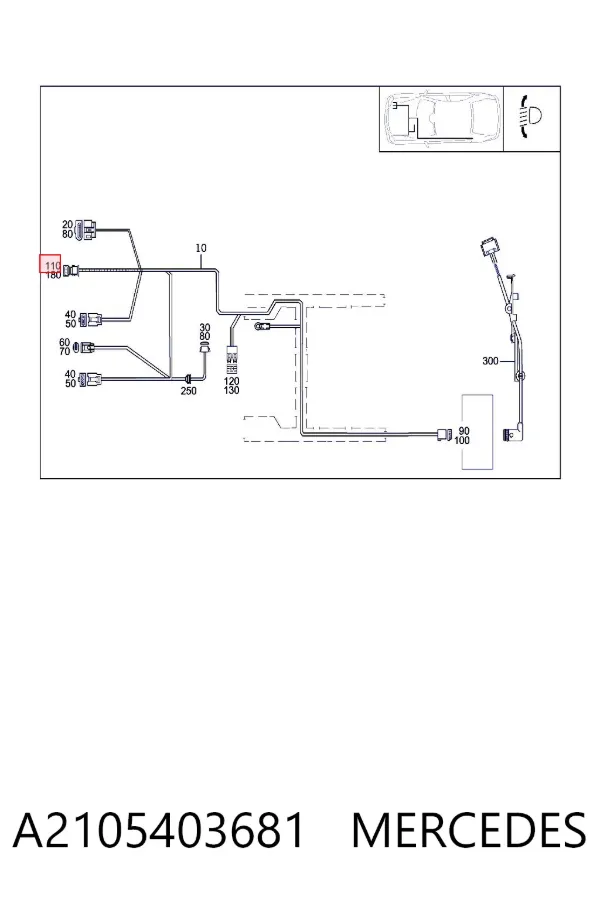 Conector de la mariposa de aceleración A2105403681 Mercedes