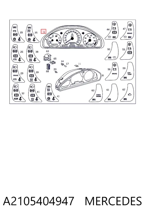 Cuadro instrumentos A2105404947 Mercedes