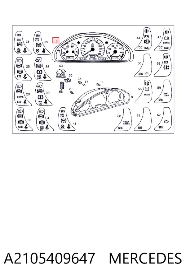 Cuadro instrumentos A2105409647 Mercedes
