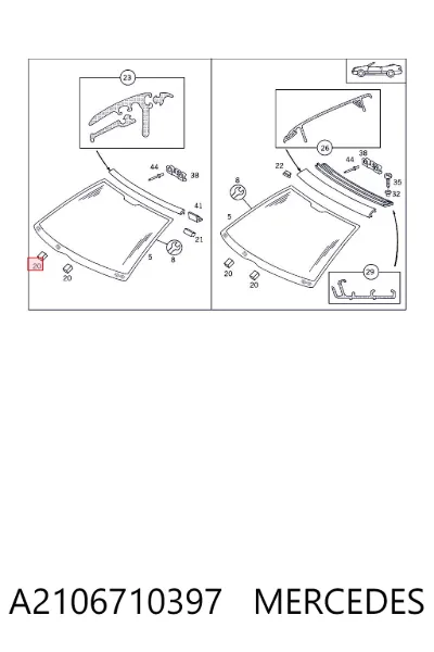 Parabrisas MERCEDES A2106710397