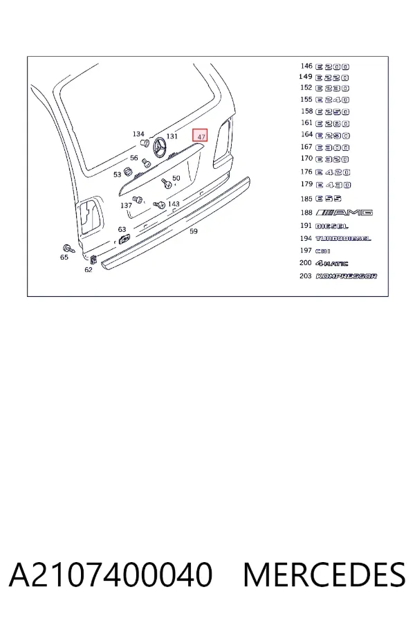  A2107400040 Mercedes