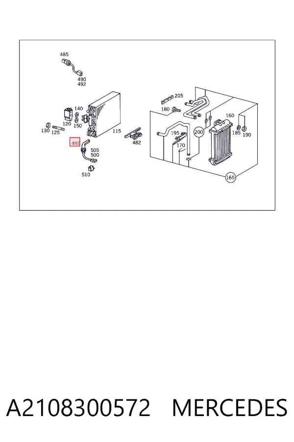 Sensor de la temperatura interior A2108300572 Mercedes