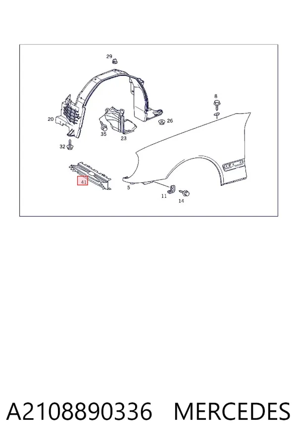 Difusor de intercooler A2108890336 Mercedes