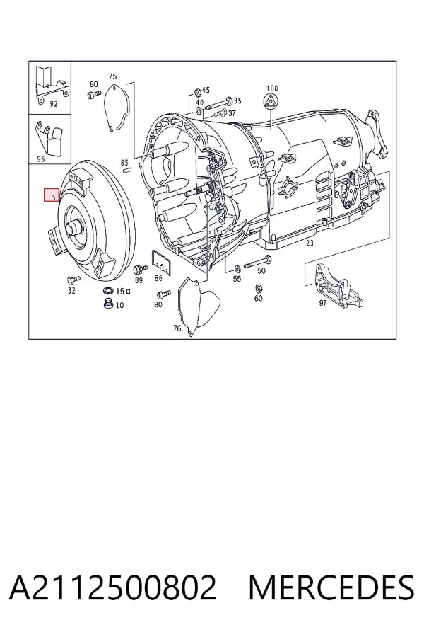 Convertidor de par A2112500802 Mercedes