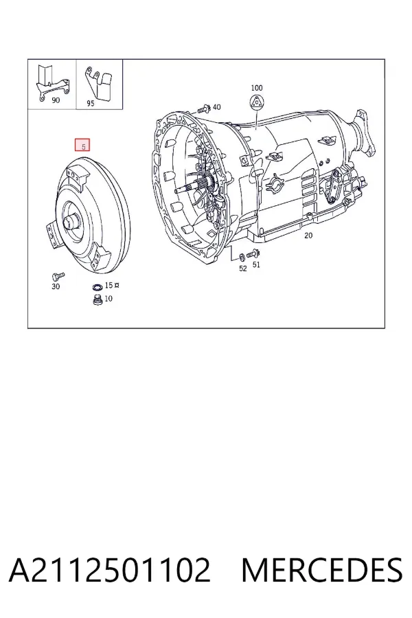 Convertidor de par A2112501102 Mercedes