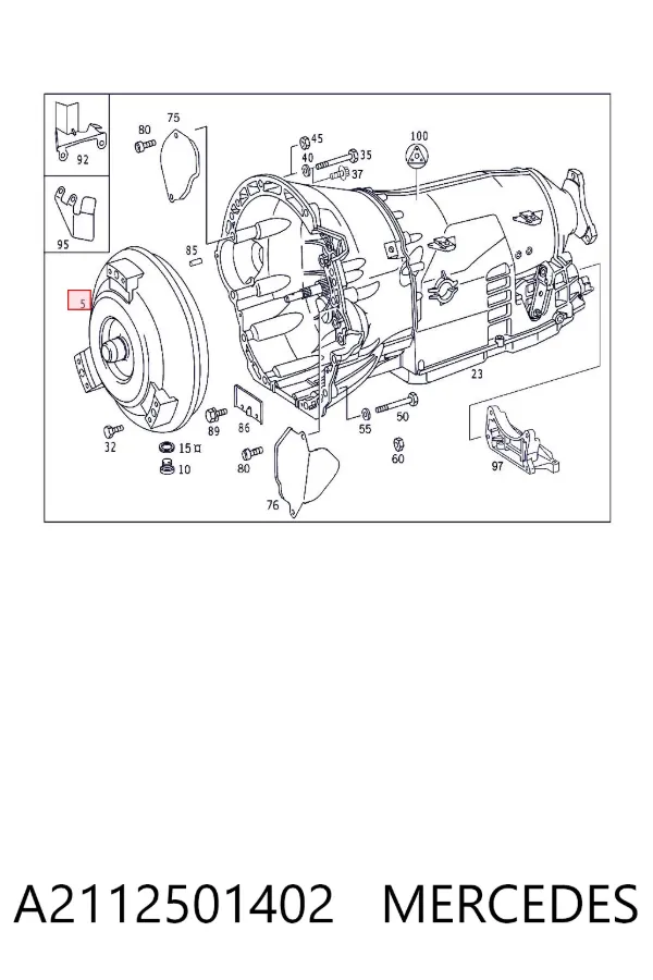 Convertidor de par A2112501402 Mercedes