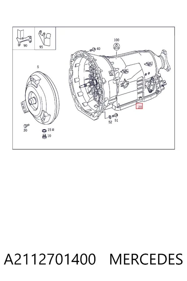 Caja de cambios automática A2112701400 Mercedes