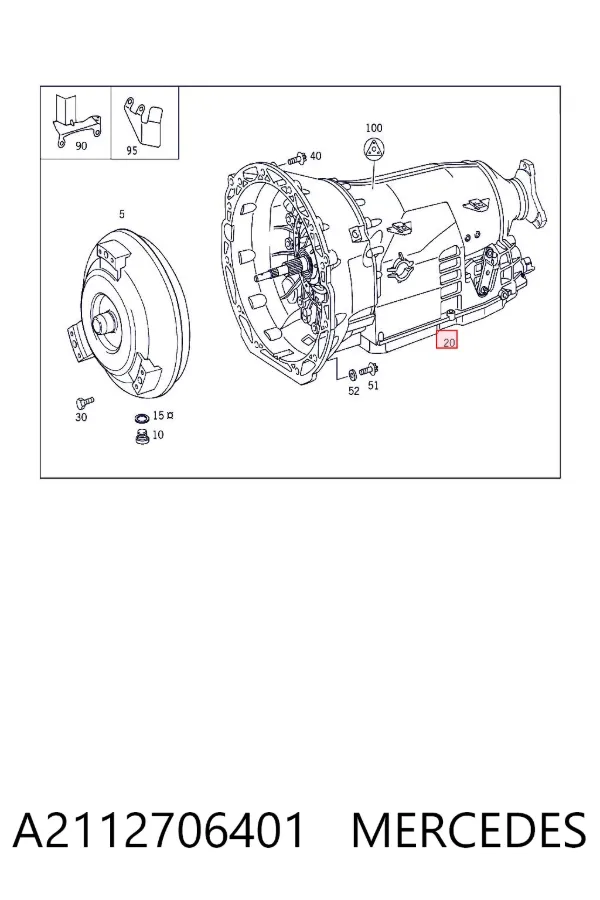 Caja de cambios automática A2112706401 Mercedes