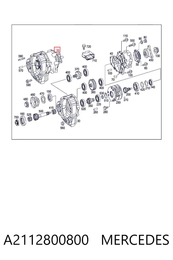 Caja de transferencia A2112800800 Mercedes