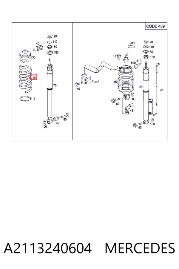 Muelle A2113240604 Mercedes