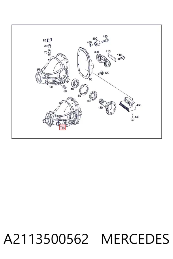 Eje trasero completo A2113500562 Mercedes