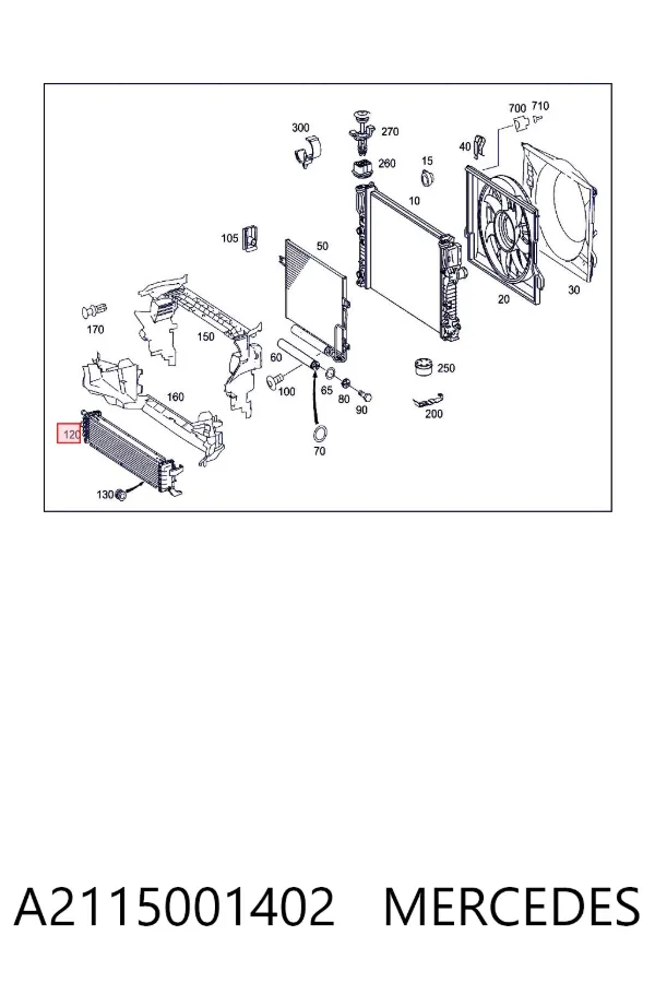 Intercooler A2115001402 Mercedes