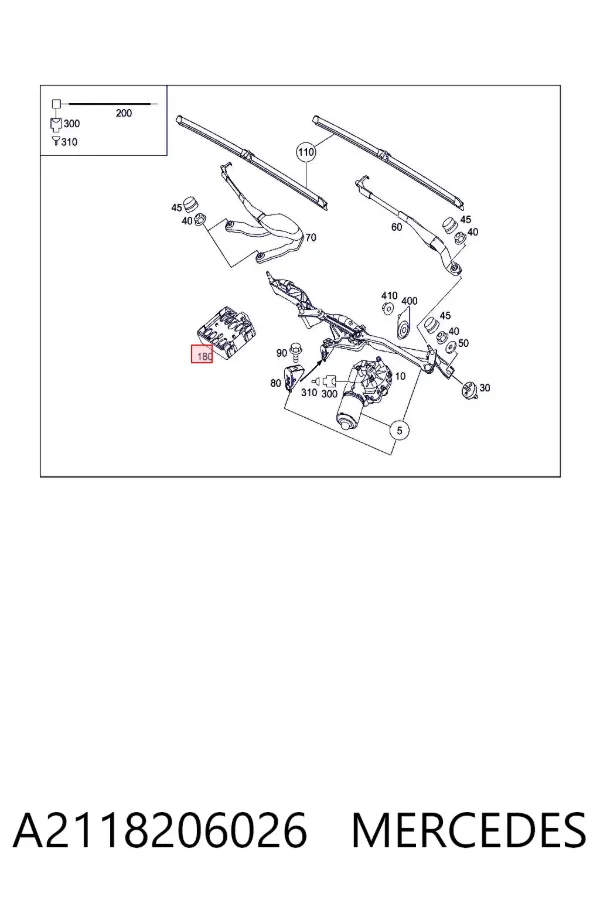 Sensor de lluvia A2118206026 Mercedes