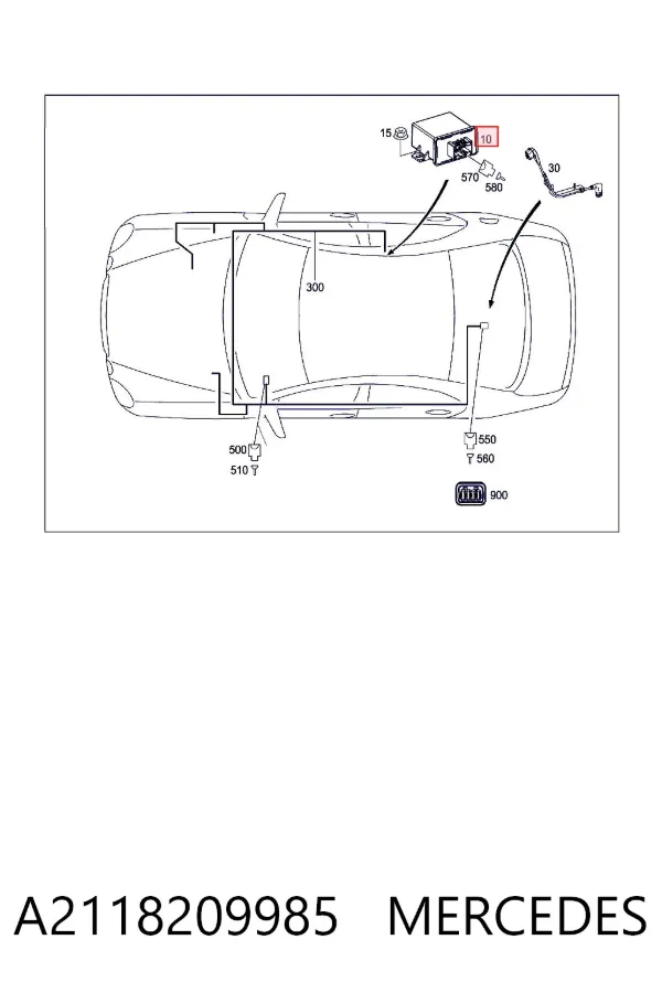 Módulo de control (ECU) de nivelación de faros A2118209985 Mercedes