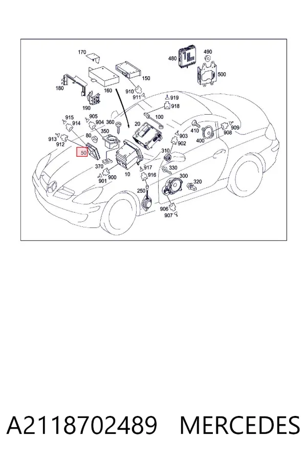 Amplificador de sonido del sistema de audio A2118702489 Mercedes