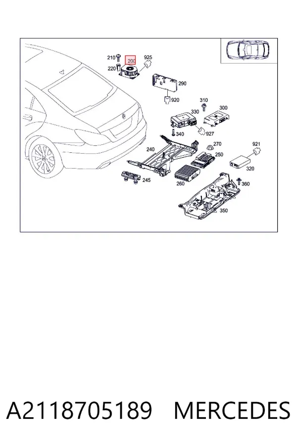 Amplificador de sonido del sistema de audio A2118705189 Mercedes