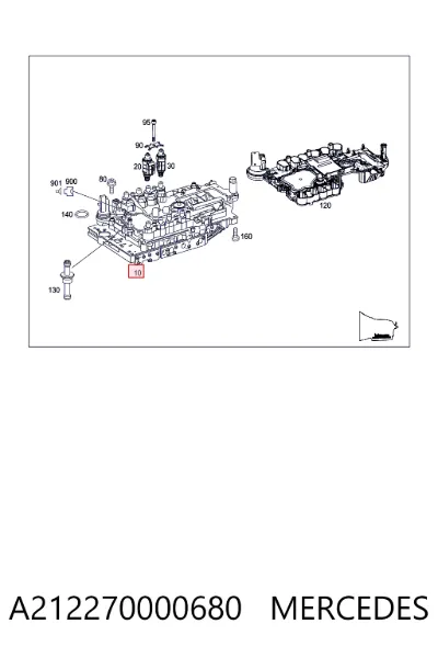 Cuerpo de válvulas de la transmisión automática MERCEDES A212270000680