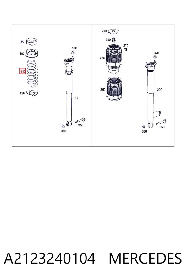 Muelle A2123240104 Mercedes
