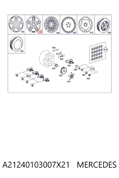 Llantas de aleación MERCEDES A21240103007X21