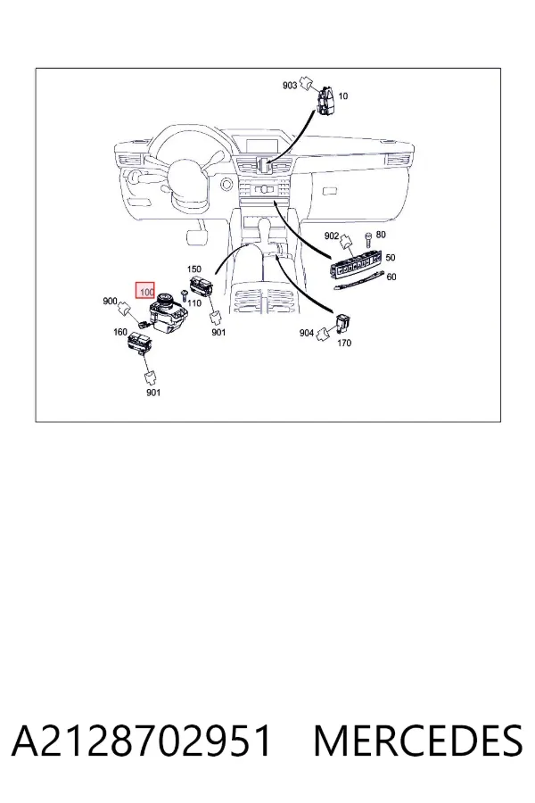 Joystick multifunción A2128702951 Mercedes