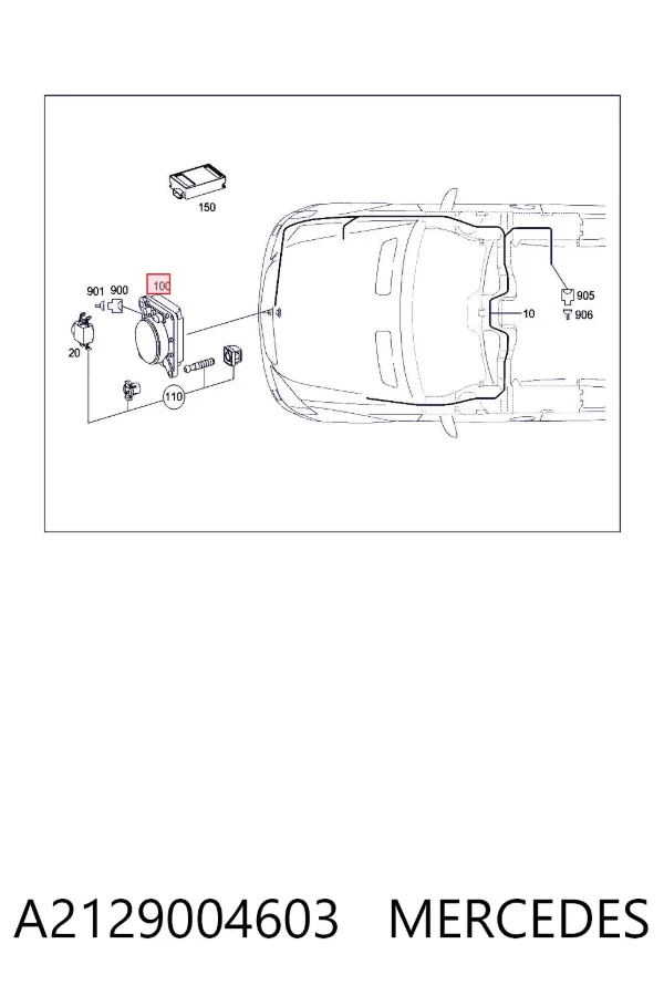 Módulo de crucero A2129004603 Mercedes