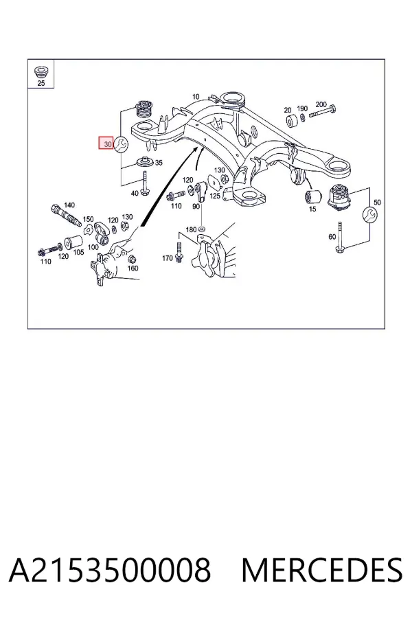 Silentblock trasero A2153500008 Mercedes