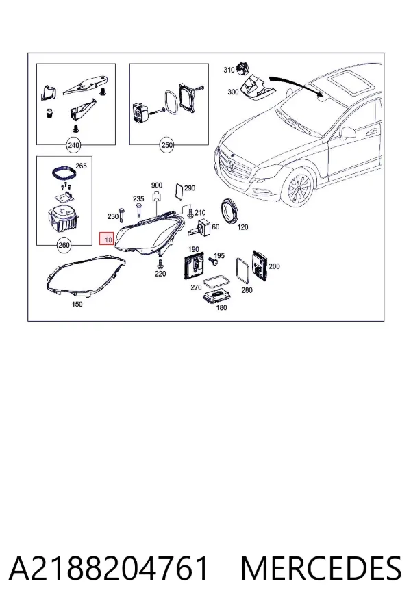 Faro izquierdo A2188204761 Mercedes