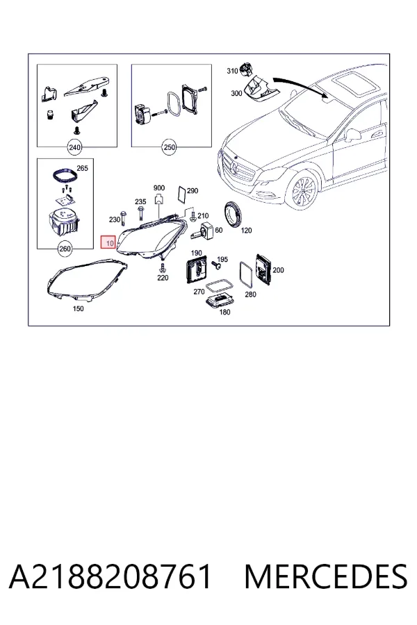 Faro izquierdo A2188208761 Mercedes