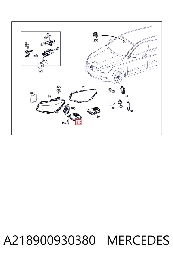 Módulo de iluminación A218900930380 Mercedes