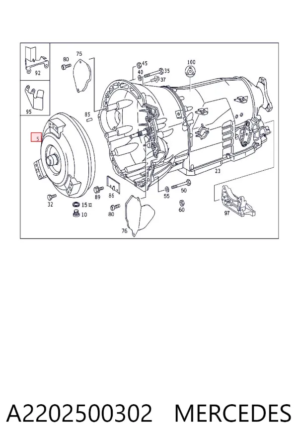 Convertidor de par A2202500302 Mercedes