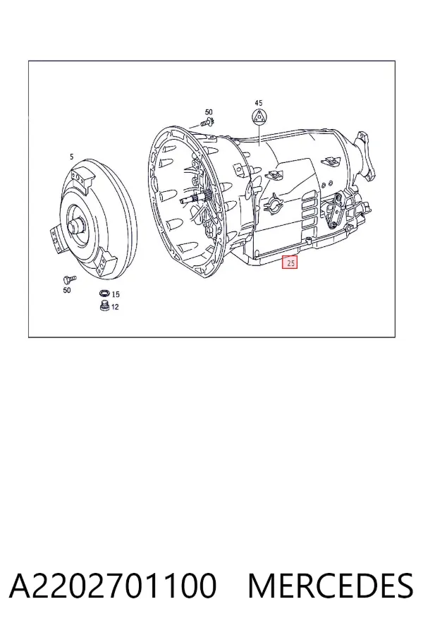 Caja de cambios automática A2202701100 Mercedes