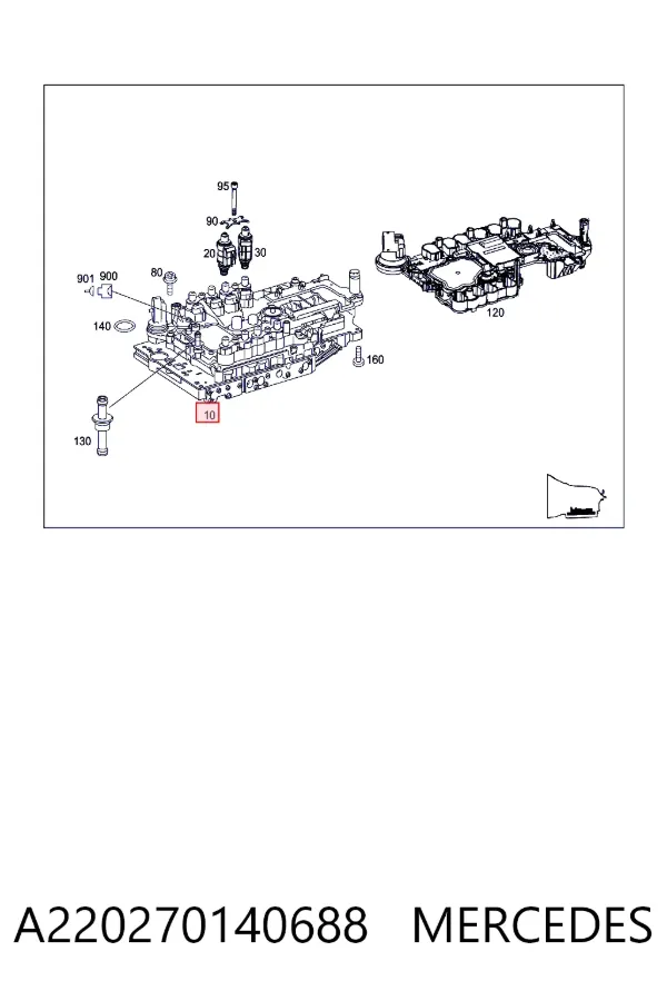 Bloque de válvulas de la transmisión automática A220270140688 Mercedes