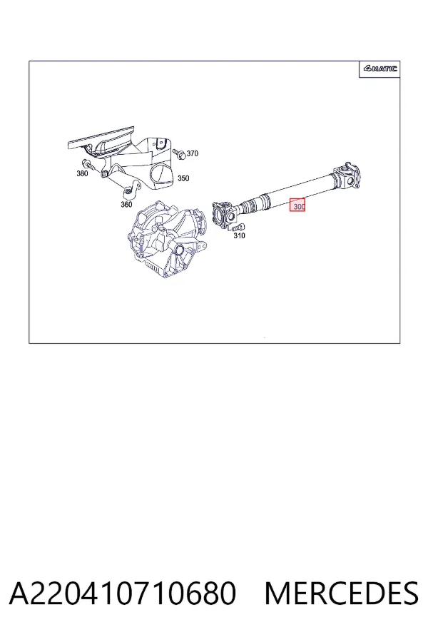 Árbol de transmision delantero A220410710680 Mercedes