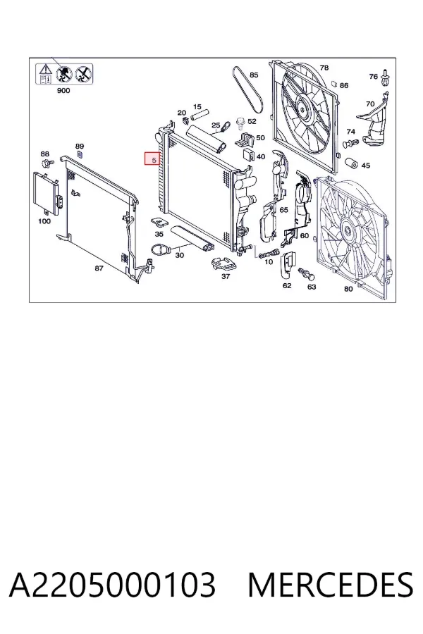 Radiador A2205000103 Mercedes