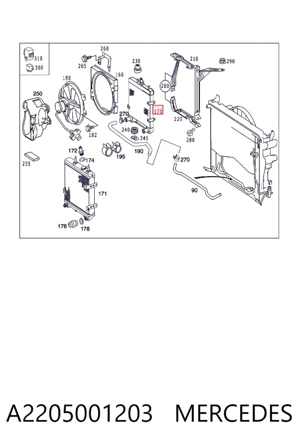  A2205001203 Mercedes