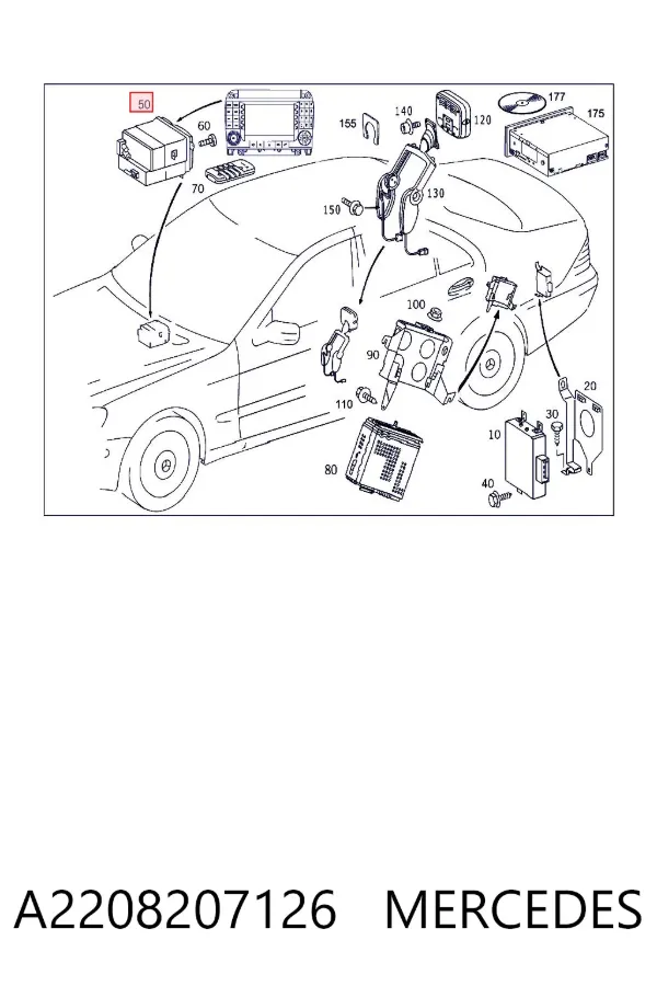 Radio A2208207126 Mercedes
