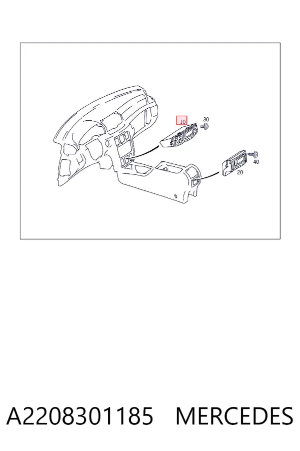 Unidad de control aire acondicionado A2208301185 Mercedes