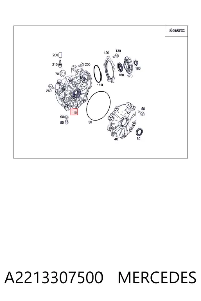 Reductor delantero MERCEDES A2213307500