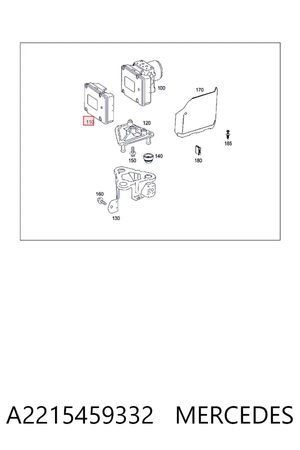 Módulo de control de ESP A2215459332 Mercedes