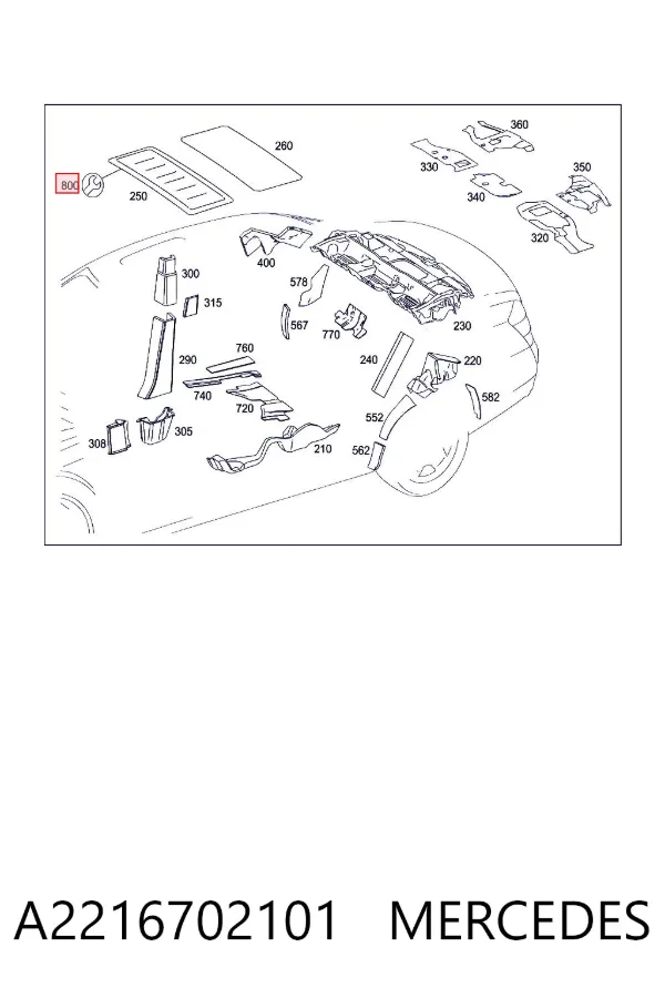 Sellador adhesivo para cristales A2216702101 Mercedes