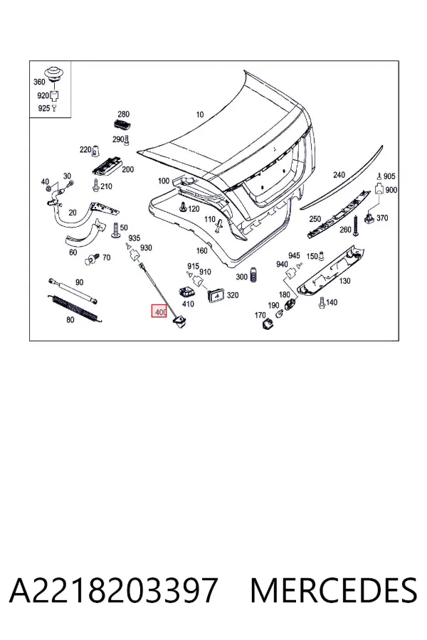 Cámara del sistema de visión A2218203397 Mercedes