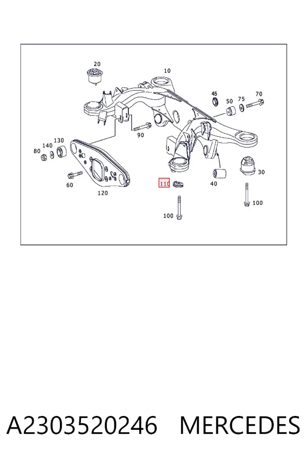 Silentblock trasero A2303520246 Mercedes