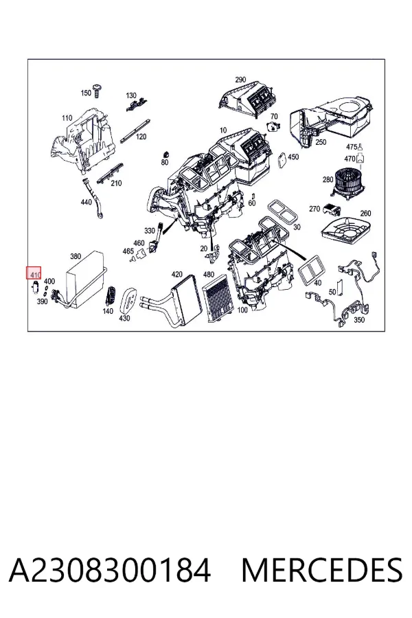 Válvula TRV del aire acondicionado A2308300184 Mercedes