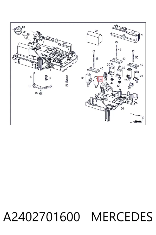 Solenoide de transmisión automática A2402701600 Mercedes