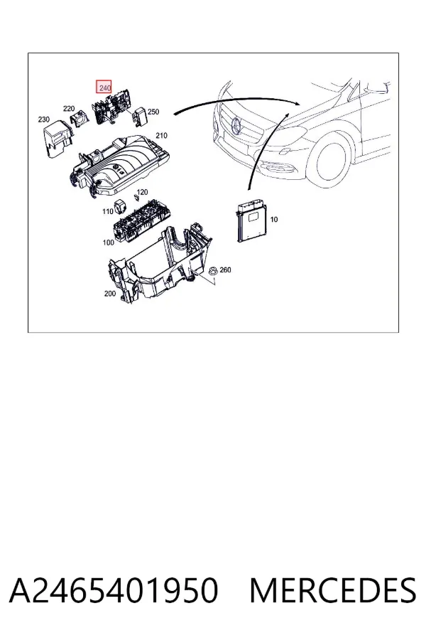 Caja de fusibles A2465401950 Mercedes
