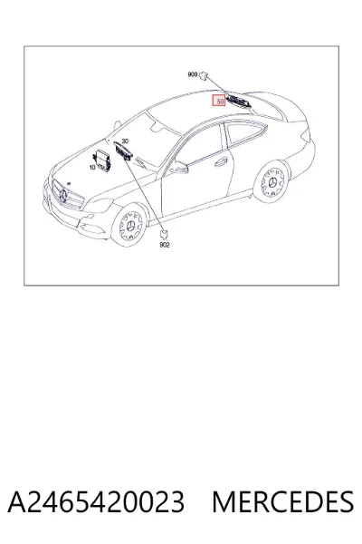 Pantalla de sensor de aparcamiento MERCEDES A2465420023