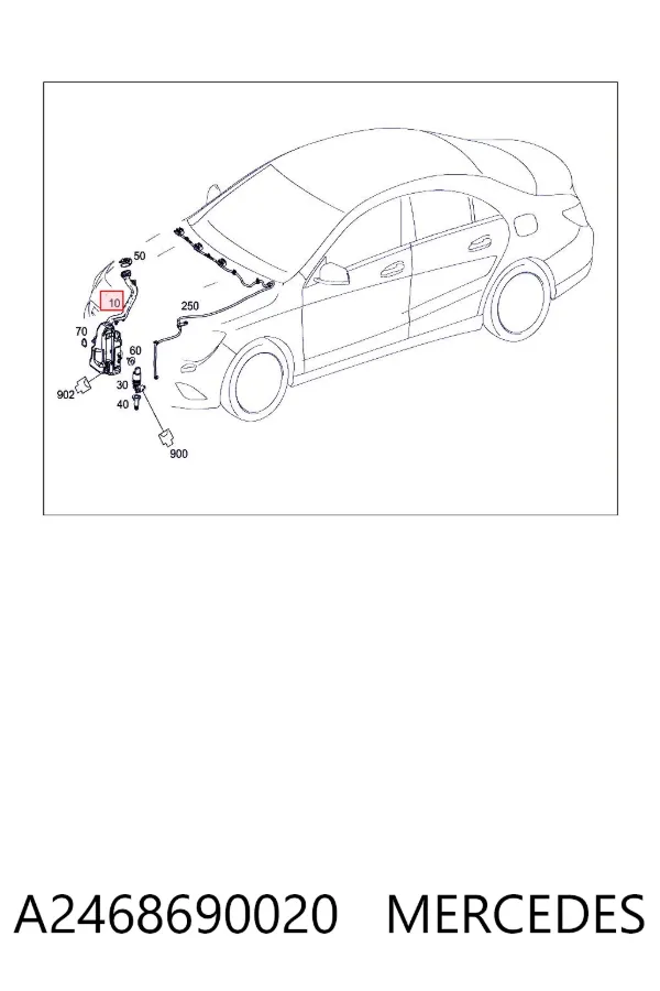 Depósito de limpiaparabrisas A2468690020 Mercedes