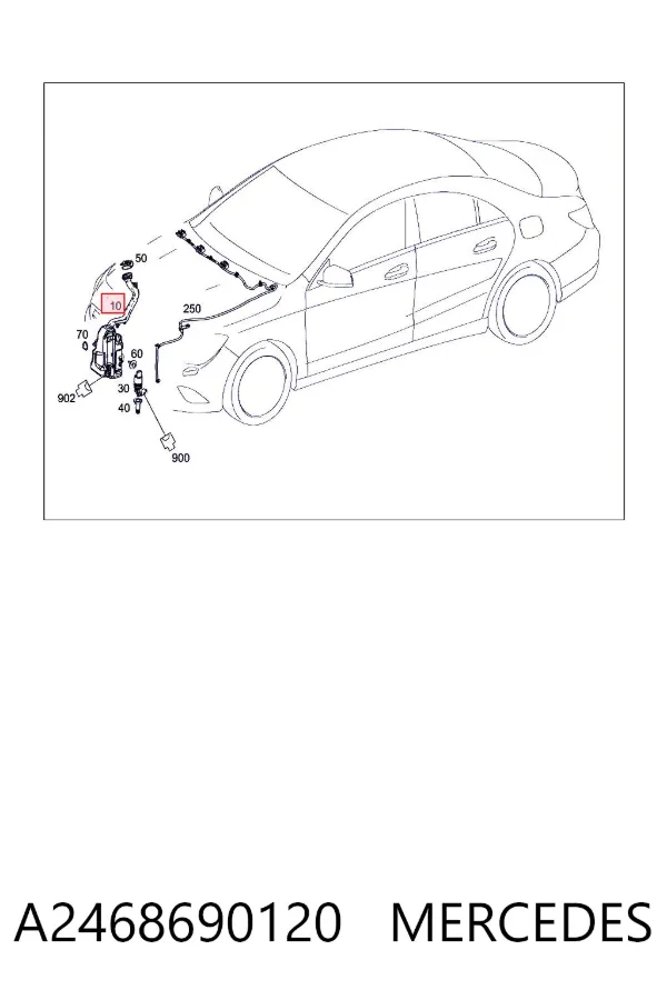 Depósito de limpiaparabrisas A2468690120 Mercedes
