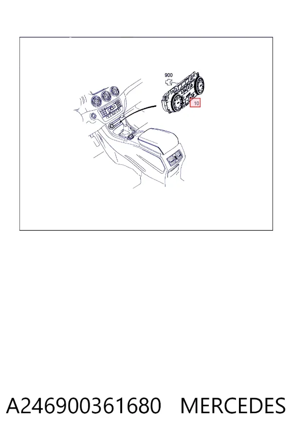 Unidad de control aire acondicionado A246900361680 Mercedes