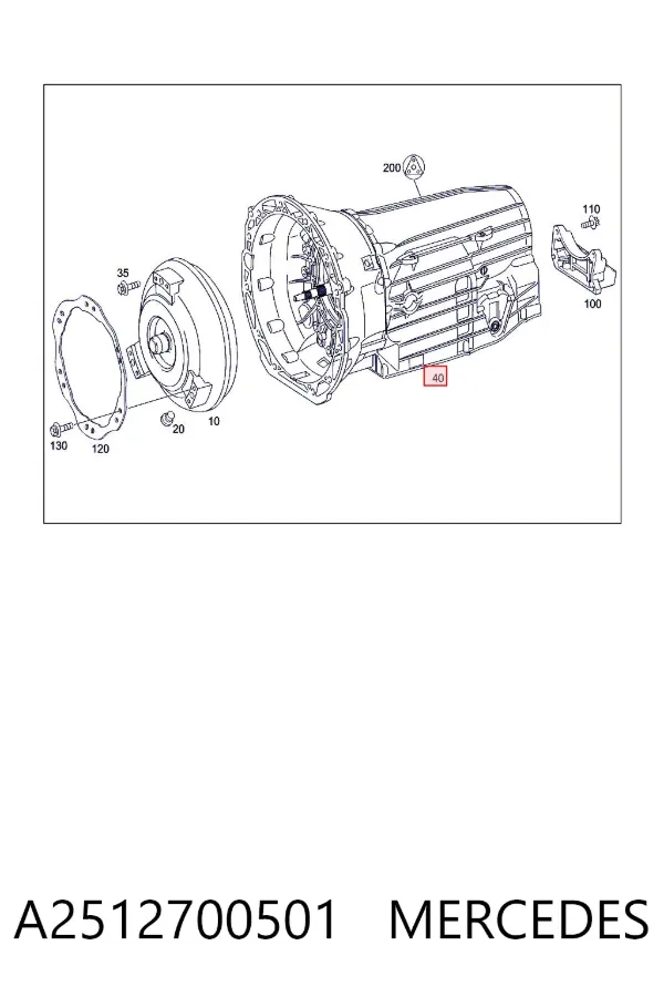 Caja de cambios automática A2512700501 Mercedes